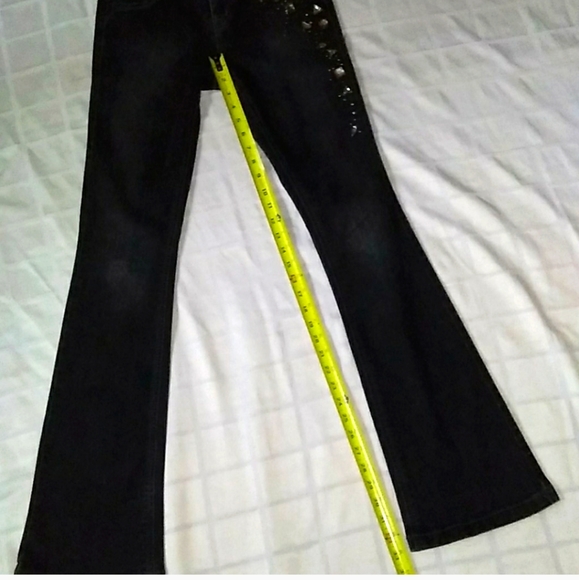 Cache Rhinestone Embellished Distressed Denim - Picture 11 of 16